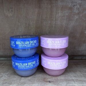 Brazilian Orchid & Brazilian Flora Exfoliating Sugar Scrub Duo - Blue & Pink